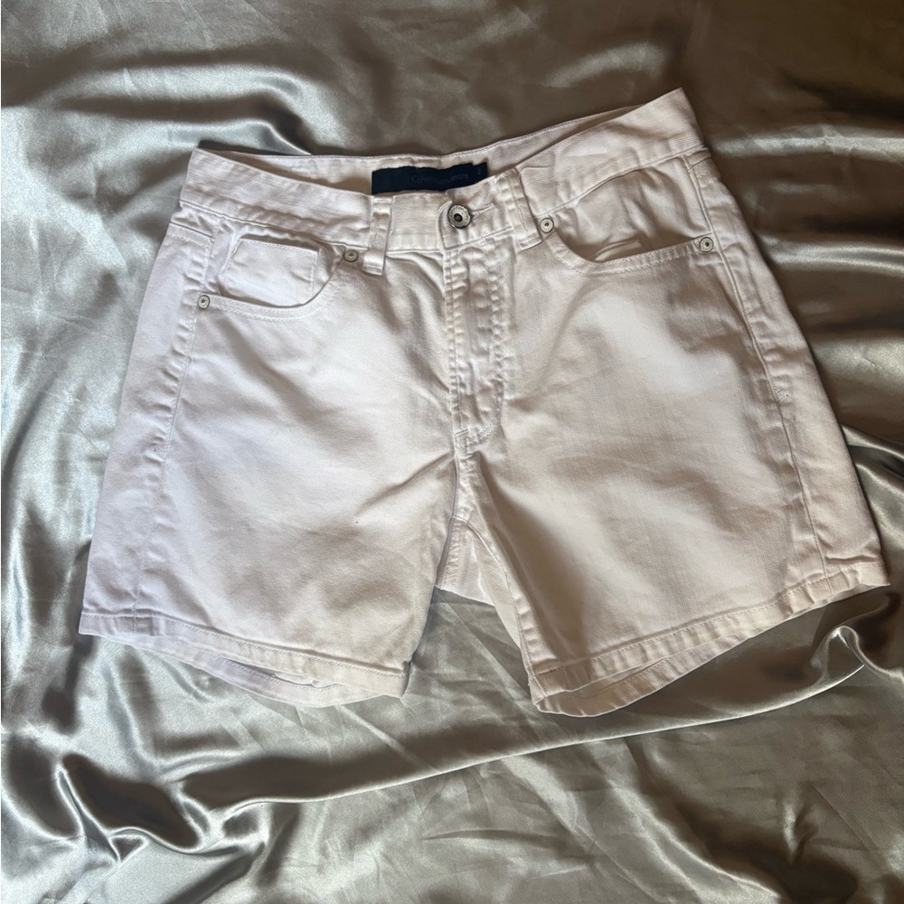Calvin Klein Jeans White Denim Weekend Shorts